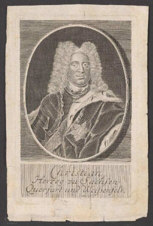 Porträt Christian, Herzog von Sachsen-Weißenfels (1682-1736)