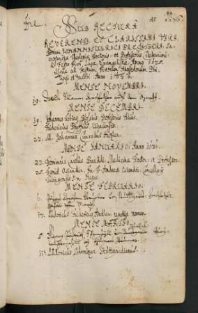 Winterhalbjahr 1635/1636. Rektorat Johann Ulrich Pregi(t)zer