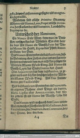 Unterscheid der Nominum