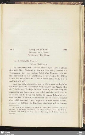 No. 2. Sitzung vom 19. Januar 1883