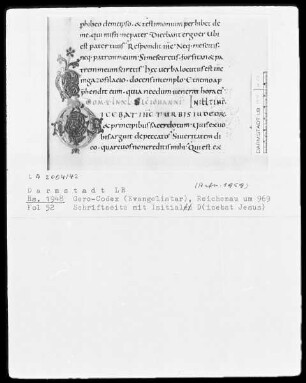 Evangelistar (Gero-Kodex) — Initiale D(icebat Jesus), Folio 52recto