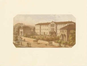 Tübingen. Neue Aula : Kolorierte Lithographie