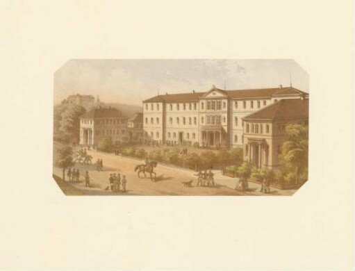 Tübingen. Neue Aula : Kolorierte Lithographie