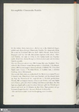 Ich empfehle: Chinesische Nudeln
