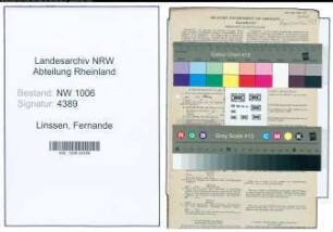 Entnazifizierung Fernande Linssen , geb. 05.06.1907 ()