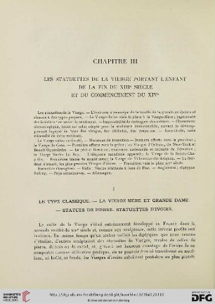 Chapitre III: Les statuettes de la Vierge portant l’Enfant de la fin du XIIIe siècle et du commencement du XIVe
