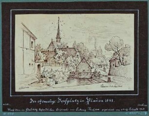 Der ehemalige Dorfplatz in Plauen bei Dresden