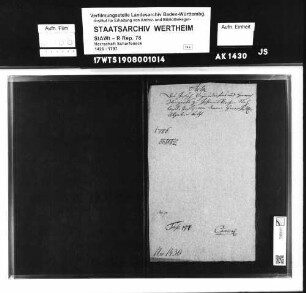 Nachlaßgesuch des Joseph Beiersdörfer und Heinrich Wingert von den herrschaftlichen Abgaben