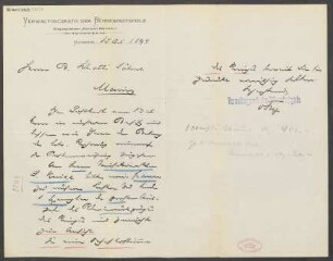 Brief an B. Schott's Söhne : 15.10.1894