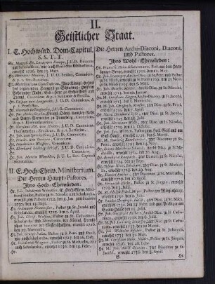 II. Geistlicher Staat.