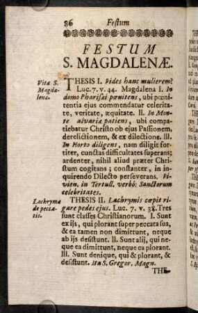 86-97, Festum S. Magdalenae; Festum S. Jacobi Apostoli