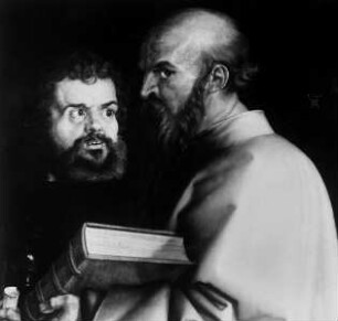 Die vier Apostel — Der Evangelist Markus und der Apostel Paulus