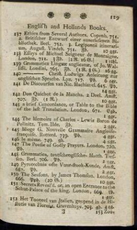 English and Hollands Books