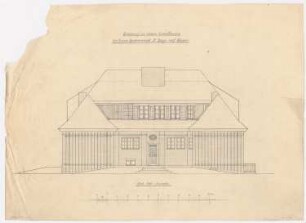 Landhaus Dr. Ruge, Nardevitz: Südostansicht 1:50