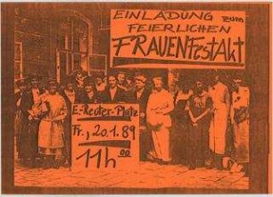 Einladung zum feierlichen Frauenfestakt