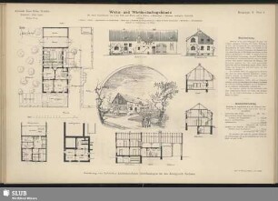 Architekt Ernst Kühn, Dresden. Kennwort: "Fürs Land". Erster Preis. Wohn- und Wirthschaftsgebäude
