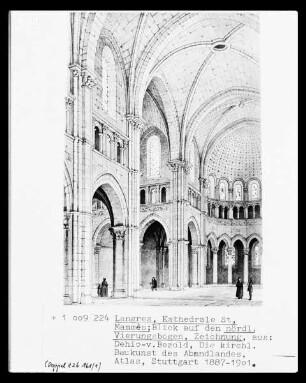 Langres: Cathédrale Saint-Mammès, Blick in den nördlichen Vierungsbogen