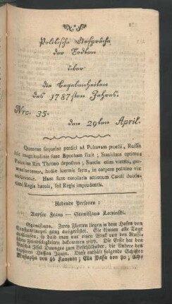 Nro. 35. den 29ten April
