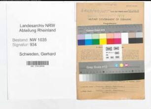 Entnazifizierung Gerhard Schweden , geb. 04.06.1910 (Angestellter)
