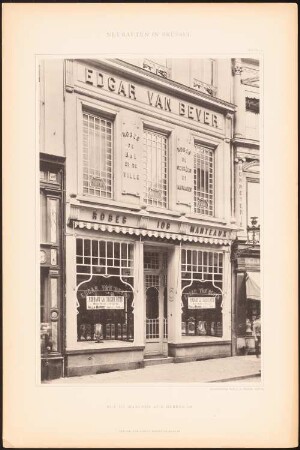 Geschäftshaus, Rue du Marches aux Herbes, Brüssel: Ansicht (aus: Moderne Städtebilder Abt. 1. Neubauten in Brüssel, 1900)