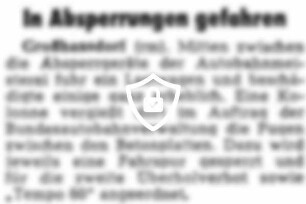 In Absperrungen gefahren
