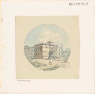 Villa, Gera Monatskonkurrenz April 1878: Perspektivische Ansicht