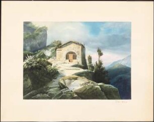 Kapelle in den Bergen: Kapelle perspektivische Ansicht