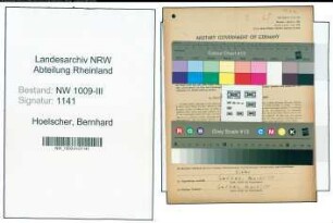 Entnazifizierung Bernhard Hoelscher , geb. 22.01.1898 (Uhrmacher)