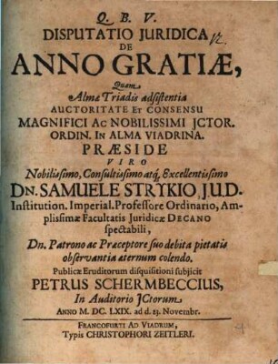 Disp. iur. de anno gratiae