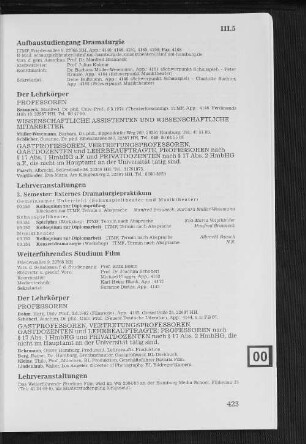Weiterführendes Studium Film