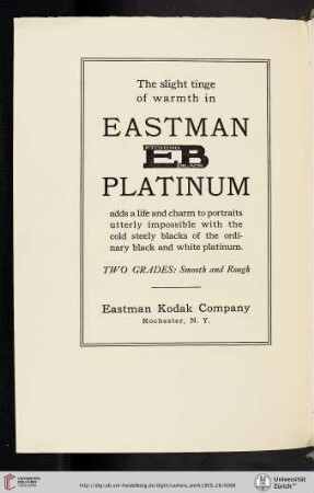 Eastman Kodak Company [Eastman Platinum Paper]