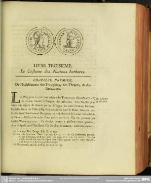 Livre Troisieme. Le Costume des Nations barbares