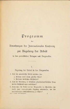 Die Protokolle der internationalen Arbeiterschutzkonferenz : In amtlichem Auftrag