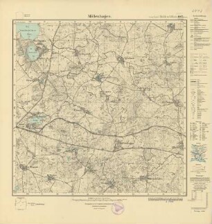 2443 (alte Nr.: 1047) Möllenhagen, Meßtischblatt (4cm - Karte)