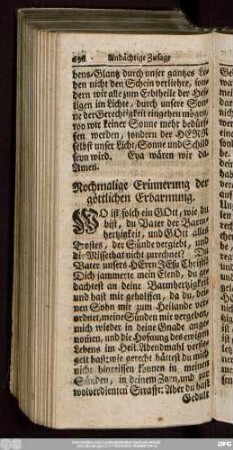 Nochmalige Erinnerung der göttlichen Erbarmung.
