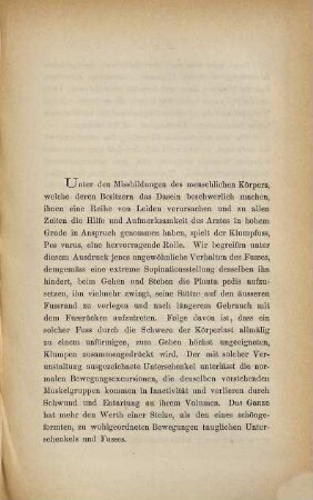 Ueber Pes varus und seine Behandlung