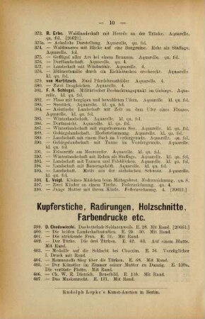 Kupferstiche, Radirungen, Holzschnitte, Farbdrucke etc.