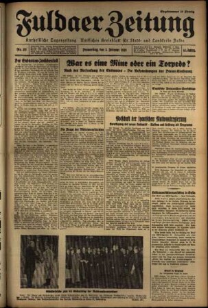 Ausgabe vom Donnerstag, den 03. Februar 1938.