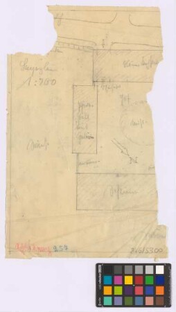 Schönberg ([Amtshauptmannschaft] Glauchau): Schmidt. Lageplan mit. - Neuer Kuhstall. - Pferdestall mit Galerie. - Scheune. - Misthaufen