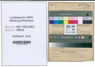 Entnazifizierung Kurt Hoffmann , geb. 27.04.1905 (Dentist)