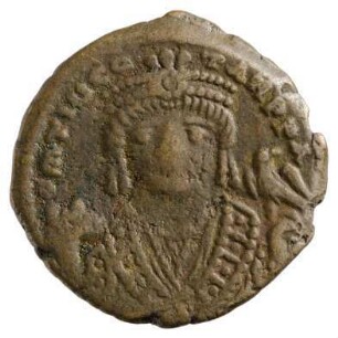 Münze, Halbfollis, 589 / 590