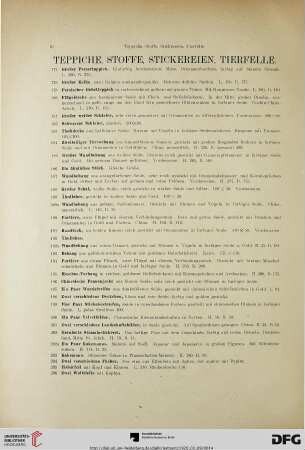 Teppiche, Stoffe, Stickereien, Tierfelle (Nr. 177-206)