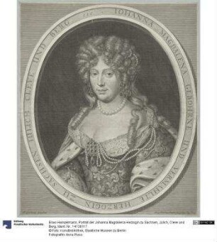 Porträt der Johanna Magdalena Herzogin zu Sachsen, Jülich, Cleve und Berg