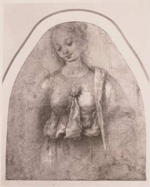 Die Jungfrau Maria, Frauengestalt, Halbfigur