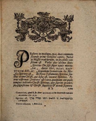 D. Io. Henr. Callenbergii ... commentatio de christologia Iudaica ad Geneseos capitis primi comma secundum in Novo Testamento evoluta