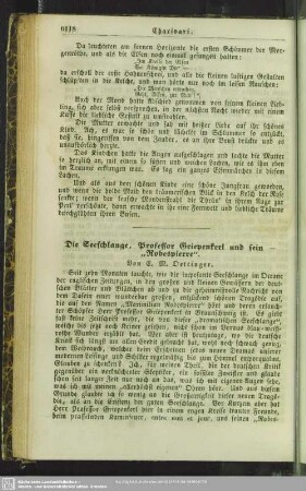 Die Seeschlange, Professor Griepenkerl und sein „Robespierre“