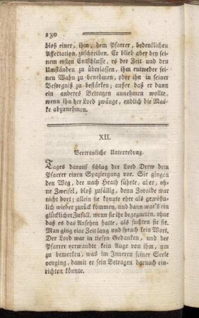 XII. Vertrauliche Unterredung.