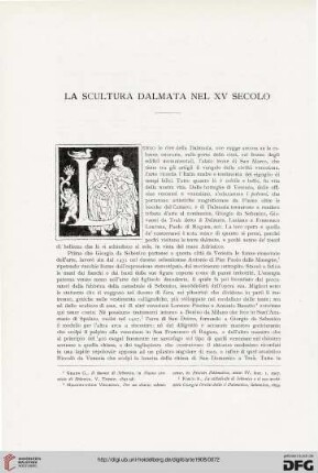 11: La scultura dalmata nel XV secolo, [1]