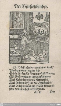 Der Bürstenbinder.