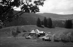 Schwarzwaldhof an der B 31 bei Breitnau von oben